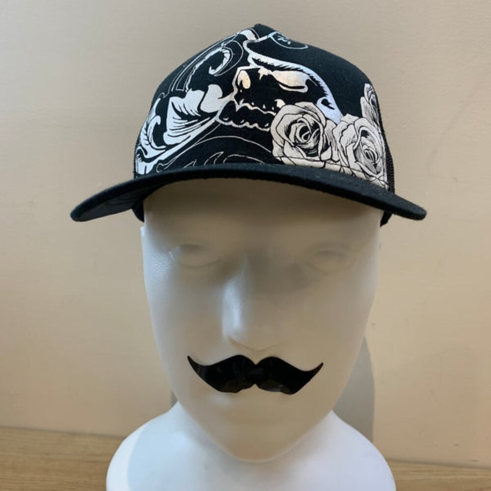 Metal Mulisha Skull Flower Snapback Vintage Y2K Hat Black